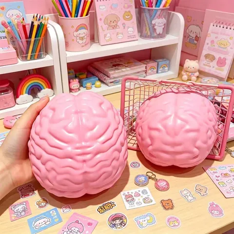 Γιγαντιαίο Παιχνίδι Squishy Προσομοίωσης Εγκεφάλου Ρεαλιστικό Ροζ Αργή Επαναφορά Ανακούφιση από το Στρες Παιχνίδι για Ενήλικες Δώρο