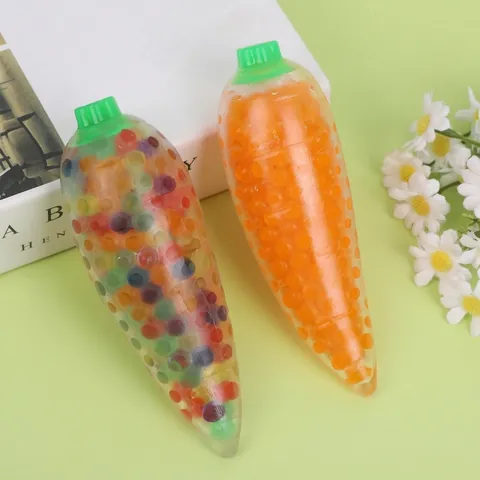 Ostern Karotte Squishy Spielzeug TPR Stressabbau Sensorische Wasserperlen Gefüllt Gemüse Karotte Quetschspielzeug Geschenk