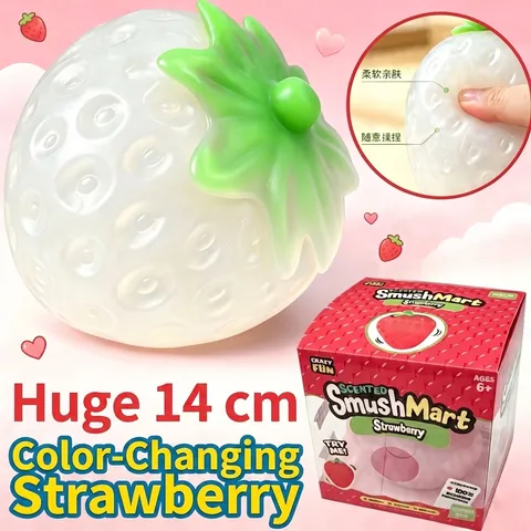 Γιγαντιαία Φράουλα Squishy Φωτοχρωμική Αλλαγή Χρώματος Παιχνίδι Αντιστρες Αργή Επαναφορά Μαλακό Παιχνίδι Αισθήσεων Για Παιδιά Ενήλικες