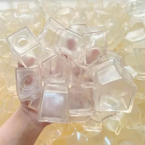 Coque Squishy Transparente en Forme de Brique de Lait Jouet Anti-stress Matériau TPR Souple Accessoires de Fabrication Squishy Faits à la Main