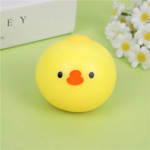 Creative Yellow Chick Squishy Stress Relief Toy Soft TPR Round Chicken Squeeze Ball Cute Decompression Toy For Kids Gift