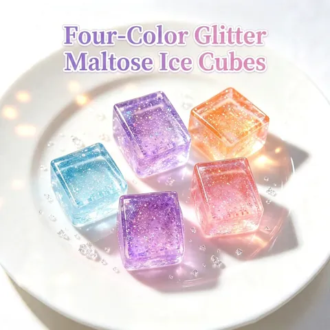 Jelly Glitter Squishy Stress Relief Tofu Cube Healing Desk Toy Maltose Tofu Soft Cube Squishy For Kids Adults Stress Relief Gift