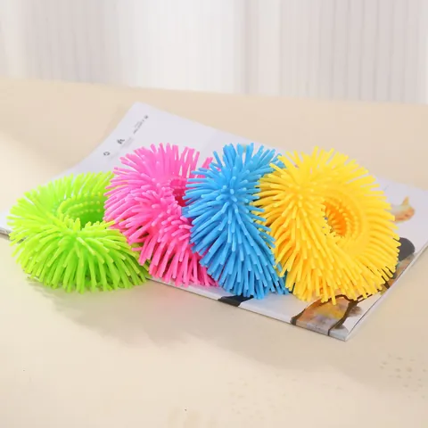 Bracelet Souple À Pointes Puffer Jouet Fidget TPR Soulagement Stress Anneau Sensoriel Extensible Coloré Pour Enfants Adultes