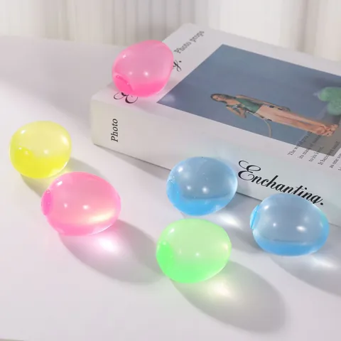 Translucent Egg Shaped Squishy Toy Soft TPR Stress Relief Squeeze Ball Maltose Feeling Elastic Sensory Toy For Kids Adults Office Relax Gift