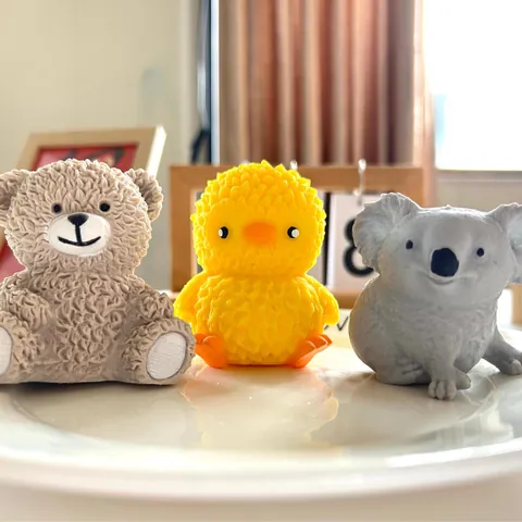TPR Squeeze Toy Stress Relief Duck Bear Koala Squishy Toy For Kids Adults Soft Sensory Venting Toy Home Office Decor Gift