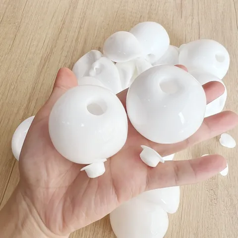 DIY Squishy Hollow Ball Skin TPR Stress Relief Squeeze Toy Accessory Transparent White Handcraft Supplies