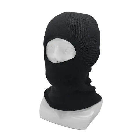 Cagoule Tricotée d'Hiver Bonnet Écharpe Masque Tout-en-Un Coupe-vent Chaud Doublé Polaire Cache-Cou Pour Cyclisme Extérieur