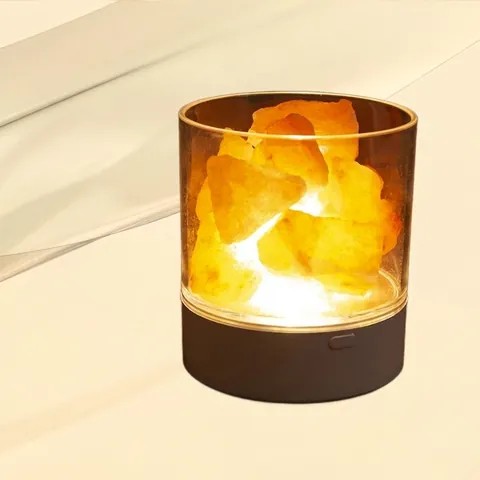 Himalaya Salzlampe USB Aufladbar Nachtlicht Mit 1200mAh Batterie Negative Ionen Atmosphäre Lampe Für Schlafzimmer Büro Deko