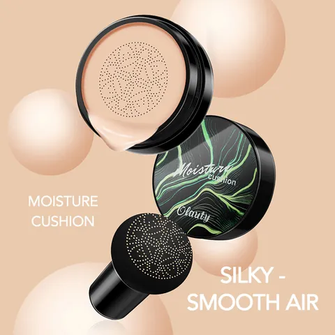 Mushroom Head Air Cushion CC Cream Moisturizing Waterproof Concealer Foundation With Sponge Puff Smooth Face Makeup