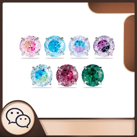 Pendientes de Botón de Acero de Titanio con Circonia Corte de Pentagrama para Mujer Hombre Joyería de Piercing de Cartílago Degradado Unisex Pieza Única