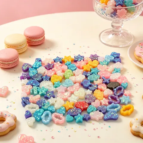 Imitation Opal Resin Heart Star Hamsa Hand Infinity Charms Mixed Styles DIY Handmade Jewelry Necklace Accessories Loose Beads