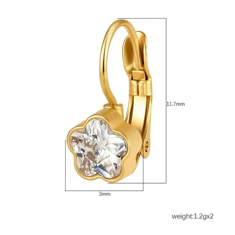 Edelstahl Zirkonia Clip-on Ohrringe für Damen Mode Blumen Schmetterling Herz Schleife Ohne Ohrloch Schmuck Luxus Accessoire