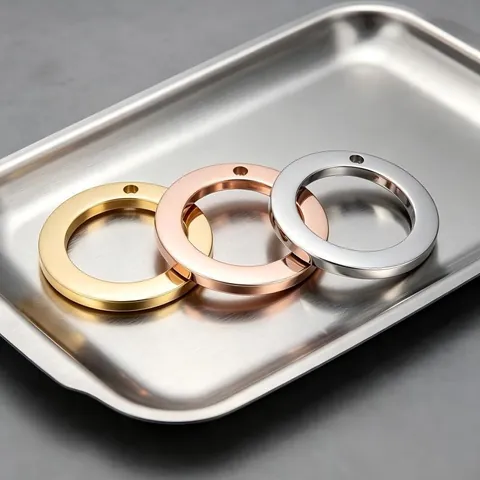 Minimalist 304 Stainless Steel Round Circle Pendants Geometric Electroplated DIY Jewelry Making Accessories For Necklace