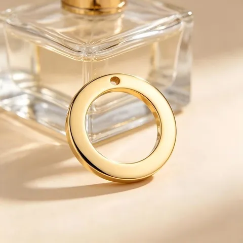 Minimalist 304 Stainless Steel Round Circle Pendants Geometric Electroplated DIY Jewelry Making Accessories For Necklace