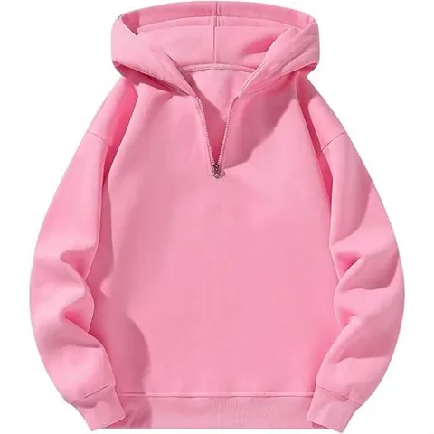 Men Casual Half Zip Hoodie Fleece Lined Thickened Sweatshirt Oversized Athletic Hooded Top Streetwear For Men Teens