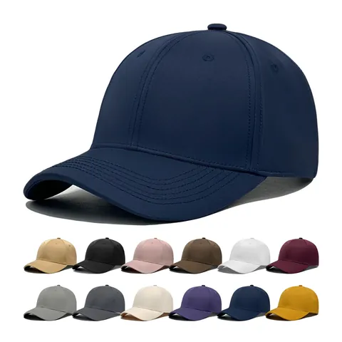 Gorra de Béisbol Impermeable de Color Sólido Parte Superior Rígida para Hombres Mujeres Protección Solar Ajustable de Poliéster Sombrero Casual Deportivo