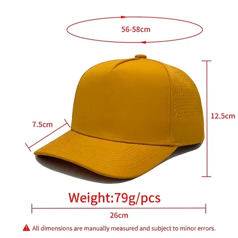 Ανδρικό Καπέλο Trucker Five-Panel Γρήγορο Στέγνωμα Αδιάβροχο Αναπνεύσιμο Διάτρητο με Λέιζερ Καπέλο Μπέιζμπολ για Υπαίθρια Αθλήματα