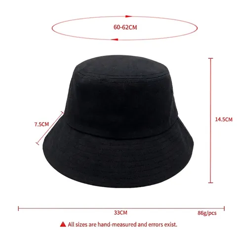 Summer Quality Pure Cotton Bucket Hat Women Large Brim UV Protection Sun Shade Fisherman Hat Large Head Circumference