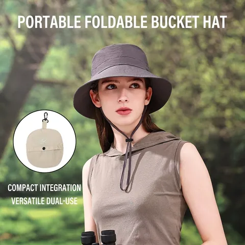 Waterproof Quick Dry Bucket Hat Foldable Portable Outdoor Hiking Sun Hat With Wide Brim UPF 50+ Fishing Hat For Men Women