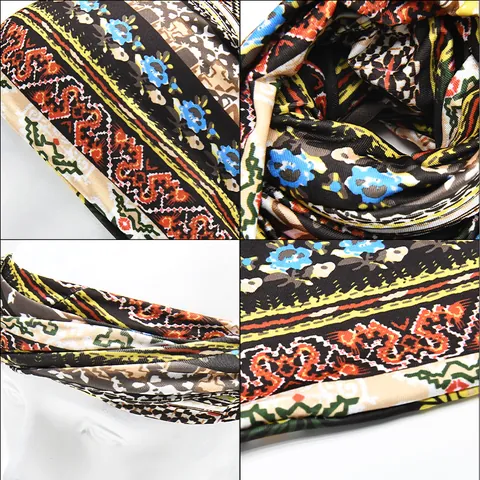 Τυπωτό Σκουφάκι Beanie Κασκόλ Διπλής Χρήσης Λαχούρι Έθνικ Μοτίβο Καπέλο Pullover για Άνδρες Γυναίκες Casual Outdoor Skull Cap