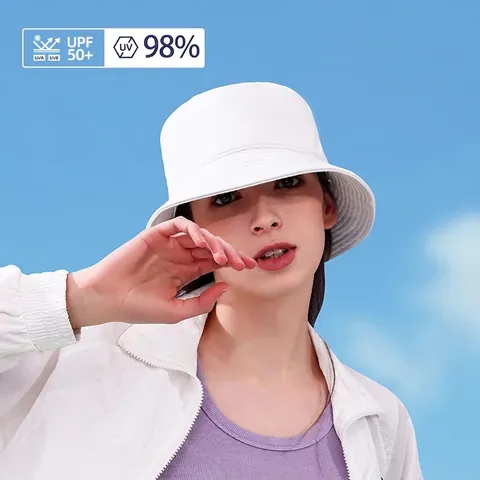 High Quality Washed Cotton Bucket Hat For Women Men Outdoor Sun Protection UPF 50 Plus Solid Color Plain Basin Hat Casual Fisherman Cap