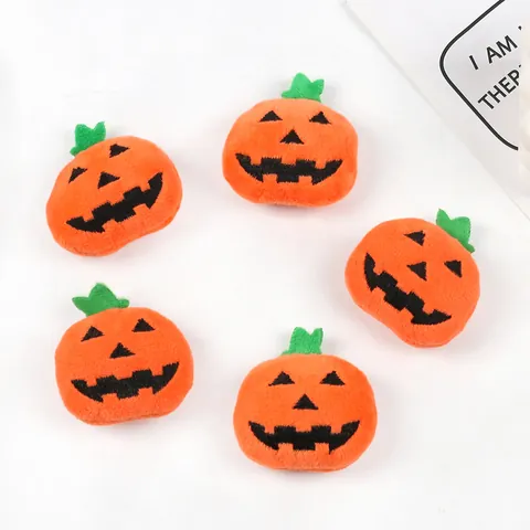 Halloween Pumpkin Plush Doll Creative Cartoon DIY Brooch Bag Accessory Mini Jack-O-Lantern Plushie Ornament For Festival Decoration