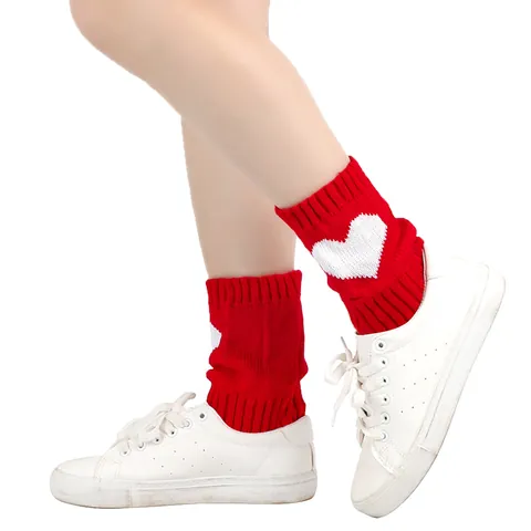 Dames Hart Gebreide Beenwarmers Dikke Wol Boot Covers Herfst Winter Warme Gehaakte Voetwarmers Mode Beenbeschermers