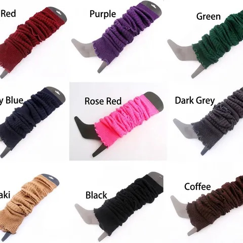 Women Acrylic Knit Leg Warmers Cable Pattern Over Knee Long Socks Slouchy Warm Leg Sleeves For Yoga Ballet Dance Daily