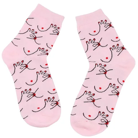 Unisex Mid-Calf Socks Creative Abstract Illustration Hand Pattern Cotton Blend Novelty Streetwear Breathable Crew Socks