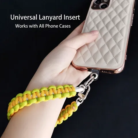 Universal Transparent Phone Lanyard Patch Thin Plastic Case Tether Tab With Metal Ring Anti-Lost Strap Connector For Phone