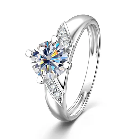 14K Vergoldeter Minimalistischer 4-Zackiger Strassring Für Damen Mode Kupferschmuck Geometrischer Fingerring Party Geschenk
