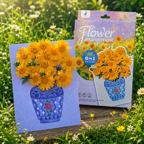 Kit de Manualidades de Cartón de Arreglo Floral DIY para Niños Princesa Hada de las Flores Animal para Niñas Regalo