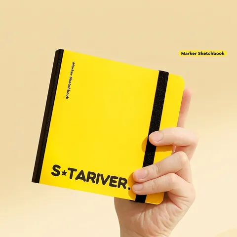 Portable Square PU Leather Pocket Sketchbook Thread Bound Marker Drawing Book Small Hand Painted Notebook Miniature Art Sketchpad For Children Artists