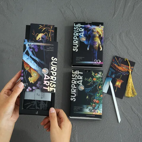 Creative Scratch Art Set DIY Drawing Paper Kit For Adults Kids Stress Relief Animal Landmark Pattern Scratch Cards