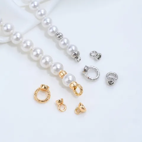 Copper Plated 14K Gold Twisted Double Hole Pig Nose Connector Bead Cap Smooth Large Hole Ring Jewelry Making Finding Accessories