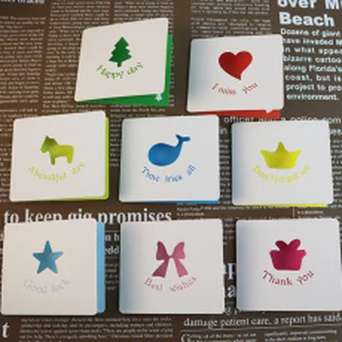 Creative Hollow Greeting Card Korean Style Business Festival Card Message Card Gift Card Heart Star Whale Pattern Laser Cut Paper Card