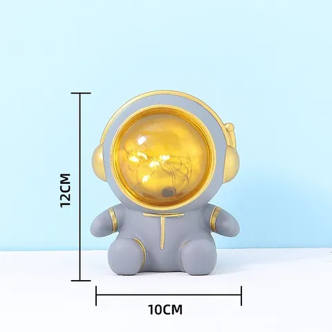 Astronaut Piggy Bank Night Light Cartoon Space Man Money Saving Box LED Bedside Lamp Decor For Bedroom Dormitory Gift PVC