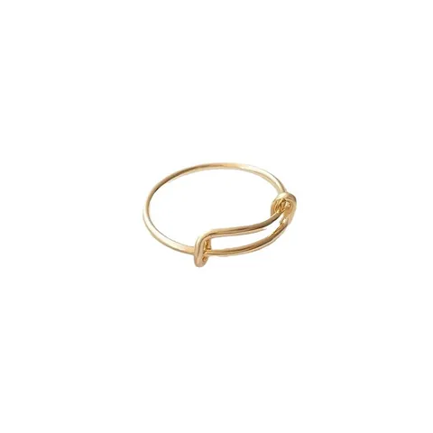 14K Goldgefüllte Verstellbare Ringbasis Für DIY-Schmuckherstellung Kupfer Echtvergoldeter Offener Ring Handgewickeltes Schmuckzubehör