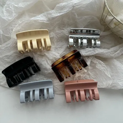 Koreaanse Stijl PC Haarklem Voor Vrouwen Hoogglans Mat Groot Rechthoekig Antislip Haarklemmen Voor Dik Haar Styling Accessoires