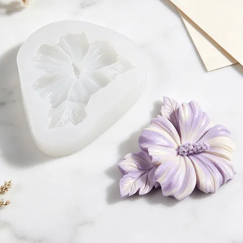 DIY Hibiscus Magnolia Flower Silicone Mold For Resin Casting Keychain Pendant Making Epoxy Resin Craft Supplies Handmade Bag Decoration