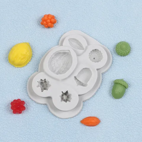 DIY Nut Series Silicone Mold For Cake Decoration Chocolate Fondant Almond Hazelnut Pine Nut Shapes Baking Craft Tools