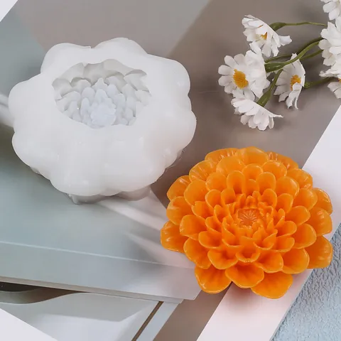 3D Simulierte Lotus Silikonform Für DIY Duftkerze Gips Seife Dekoration Handgemachte Lotusblume Harzform Wohnkultur