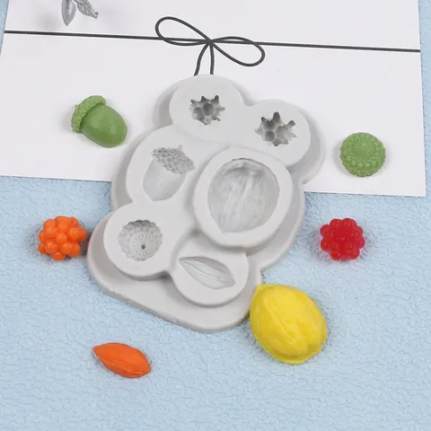 DIY Nut Series Silicone Mold For Cake Decoration Chocolate Fondant Almond Hazelnut Pine Nut Shapes Baking Craft Tools