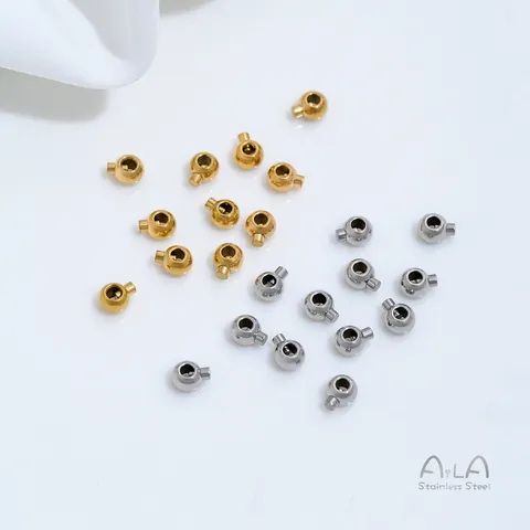Stainless Steel Jewelry Positioning Buckle End Clasp For DIY Bracelet Necklace Making Connection Findings Gold Silver Plated