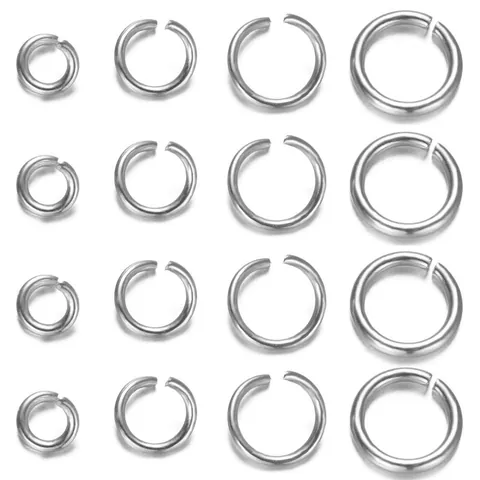 Edelstahl Offene Binderinge O-Ring DIY Schmuckherstellung Verbinder Zubehör Für Halskette Armband Herstellung