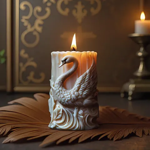 Relief Schwan Kerze Silikonform DIY Handgefertigte Tier Skulptur Duftkerzen Herstellung Form Für Home Decor Kunst Handwerk