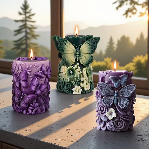 3D Καλούπι Σιλικόνης Πεταλούδα Μέλισσα για DIY Αρωματικά Κεριά Καλούπι Ρητίνης για Χειροποίητα Διακοσμητικά Σαπούνια