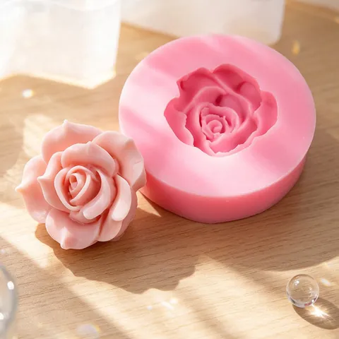 Moule en Silicone en Forme de Fleur de Rose 3D pour Décoration de Gâteau Fondant Chocolat Résine Argile DIY Cuisine Outil Rose
