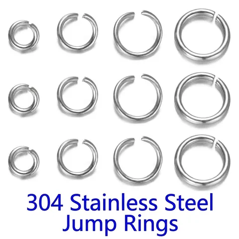 Edelstahl Offene Binderinge O-Ring DIY Schmuckherstellung Verbinder Zubehör Für Halskette Armband Herstellung