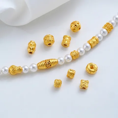 24K Verguld Messing Opengewerkte Tussenkralen Klaver Kalebas Wolk Blad Patronen Sieraden Maken Accessoires Voor DIY Armbanden